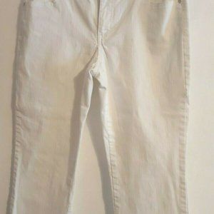 Women's Size 8 BAND LINO White Cropped Denim Jeans